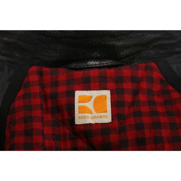 Hugo Boss Orange Label Jerrle Goat Leather Biker Motorcycle Jacket 38R - Picture 11 of 11